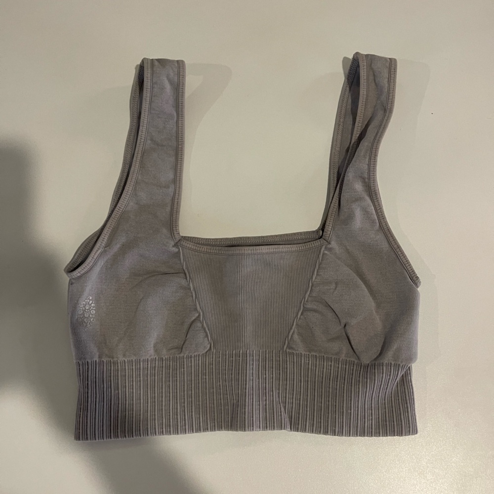 Free People Grey Sports Bra